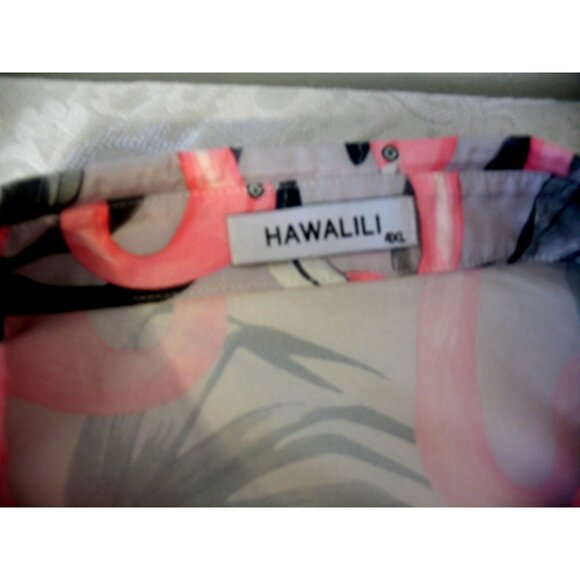 Men’s Hawalili Pink Flamingos Hawaiian Short Sleeve  Colorful Shirt.sz 4xl - Picture 12 of 12